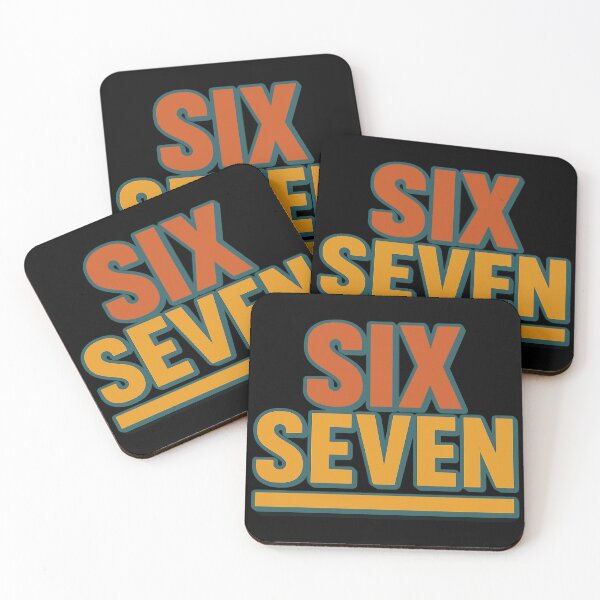 Item preview, SIX SEVEN – Retro Bold Number Design with Teal Outline designed and sold by haitrieuic96.
