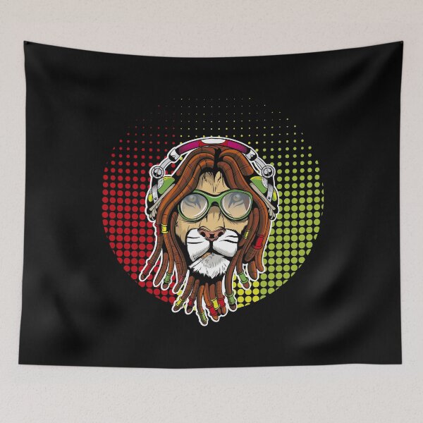 Item preview, Rastafarian lion designed and sold by anziehend.