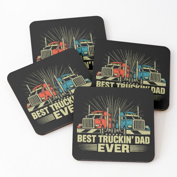Item preview, Best Truckin’ Dad Ever Vintage Retro Trucker Design designed and sold by flagylART.