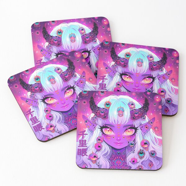 Item preview, Japanese Clairvoyance Neon Oni Anime designed and sold by bubblegoth.