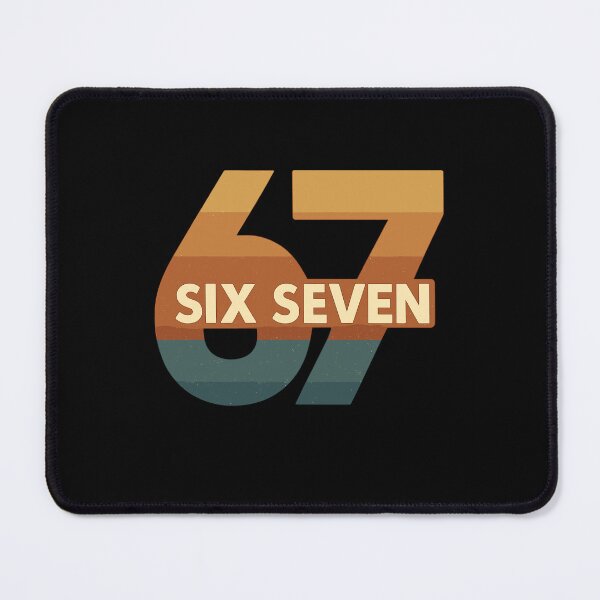 Item preview, SIX SEVEN – Retro Striped 67 Typography Design designed and sold by haitrieuic96.