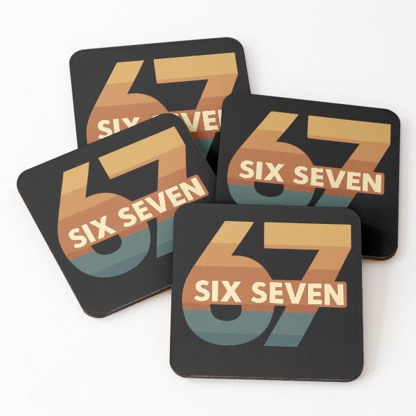 Item preview, SIX SEVEN – Retro Striped 67 Typography Design designed and sold by haitrieuic96.
