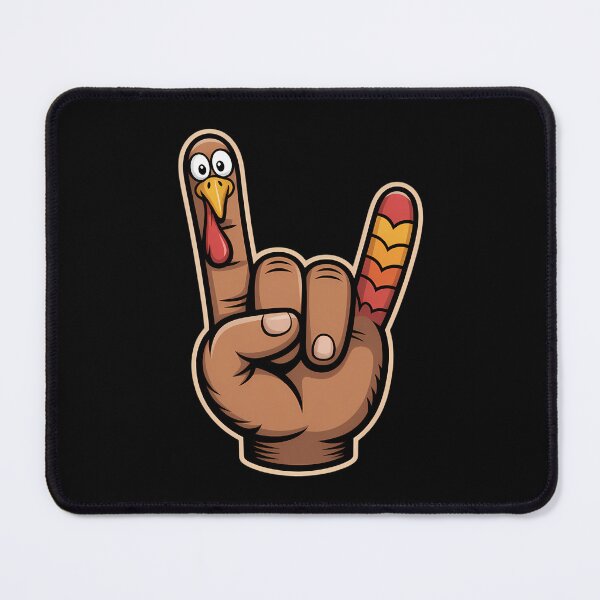 Item preview, Rock Sign Turkey Hand Cool Thanksgiving designed and sold by tearbytea.