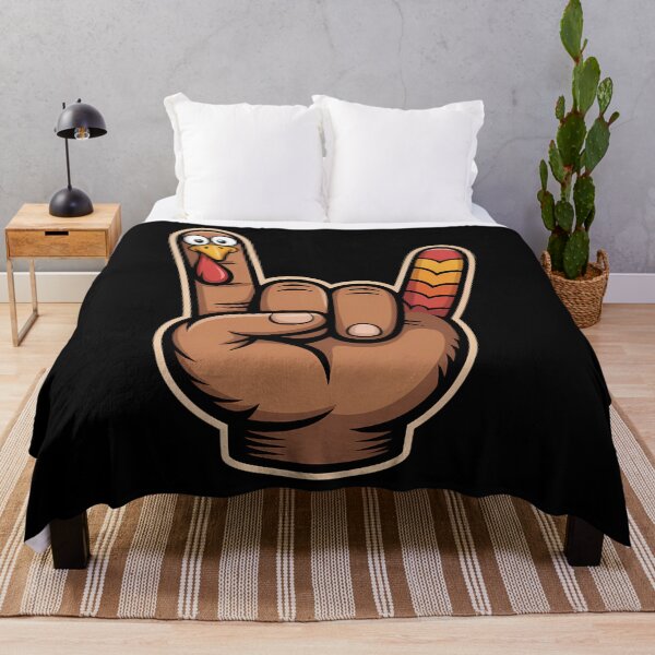 Item preview, Rock Sign Turkey Hand Cool Thanksgiving designed and sold by tearbytea.