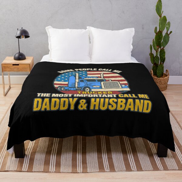 Item preview, Some people call me a trucker the most important call me daddy and husband American Flag Design designed and sold by flagylART.