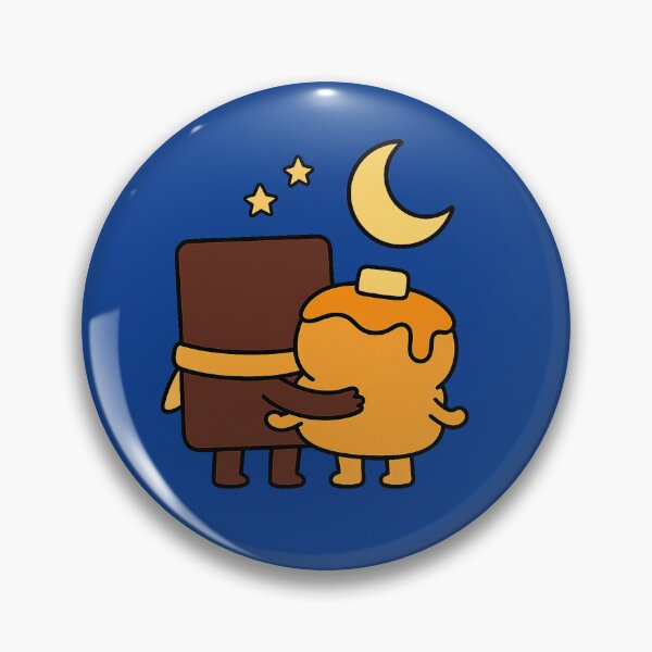 Item preview, Chocolate Bar And Pancake Couple Under the Moon designed and sold by FreshVibe Prints.