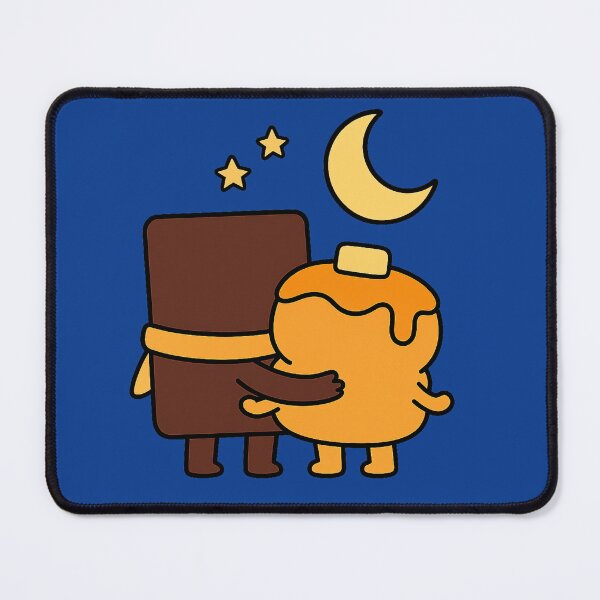 Item preview, Chocolate Bar And Pancake Couple Under the Moon designed and sold by FreshVibe Prints.
