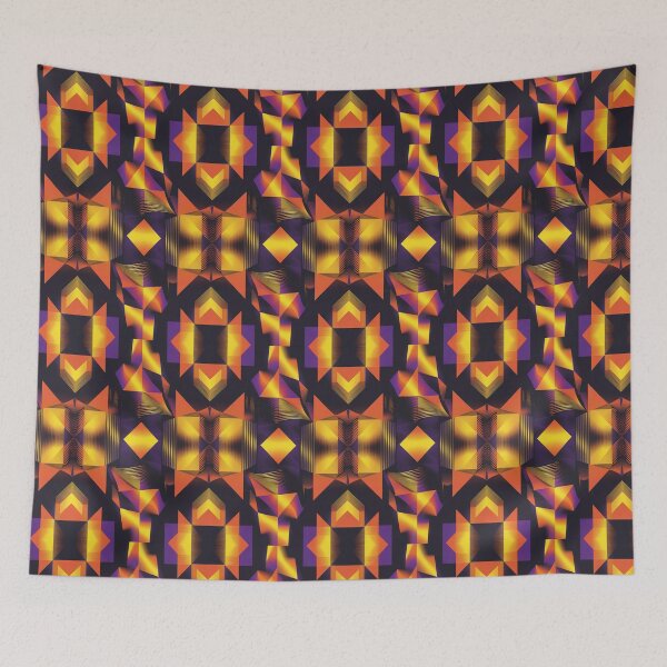Item preview, Golden Mirage Geometric Illusion Pattern designed and sold by weirdfishes123.