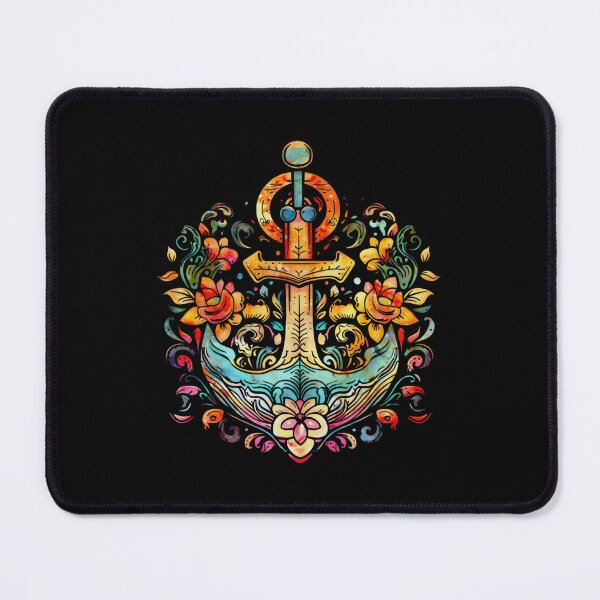 Item preview, Anchor Symbol Flowers Old School Tattoo Style Sea designed and sold by aqnkkalw83.