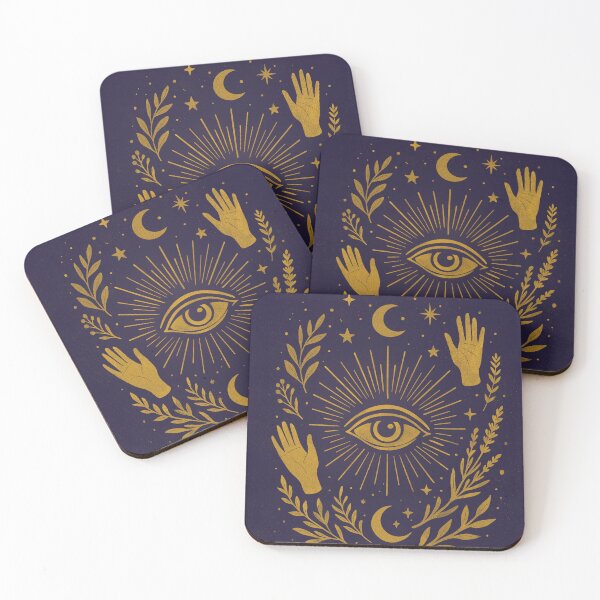 Item preview, Mystical All-Seeing Eye Design with Celestial Hands and Moons designed and sold by MindFulStudios.
