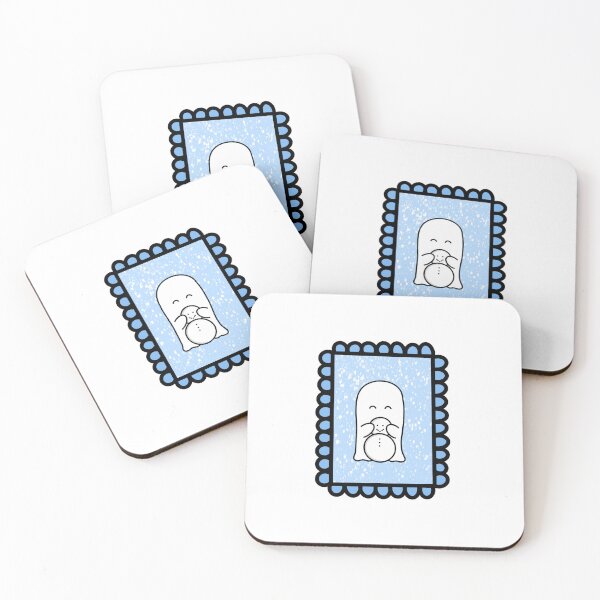 Item preview, Ghost postage stamp! - Snowy Snowman Ghost! designed and sold by maymakes_.