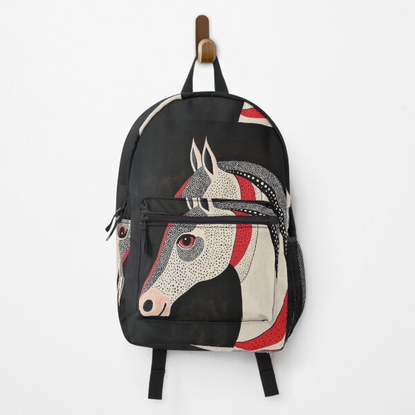 Item preview, Stylized portrait design of an Arabian horse with Gond painting patterns. designed and sold by HEMRO.