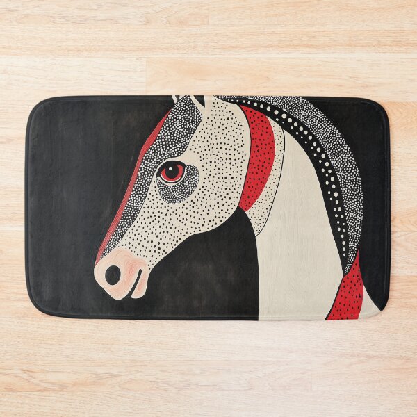 Item preview, Stylized portrait design of an Arabian horse with Gond painting patterns. designed and sold by HEMRO.