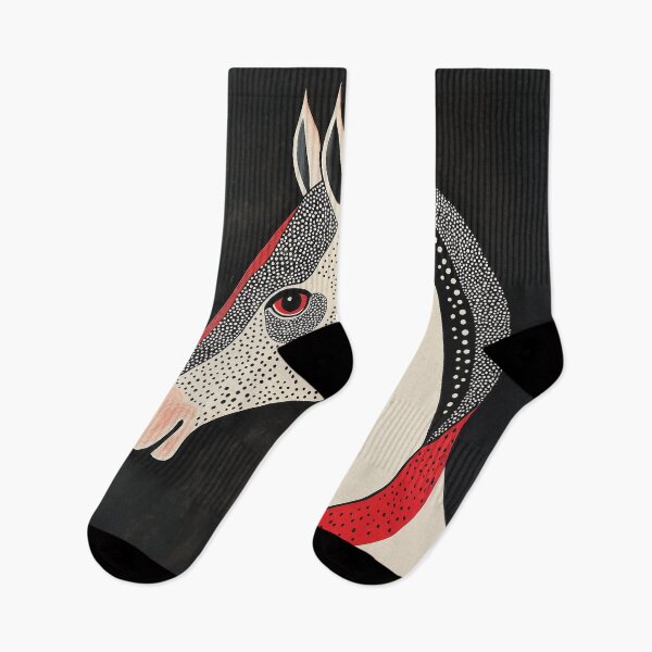 Item preview, Stylized portrait design of an Arabian horse with Gond painting patterns. designed and sold by HEMRO.