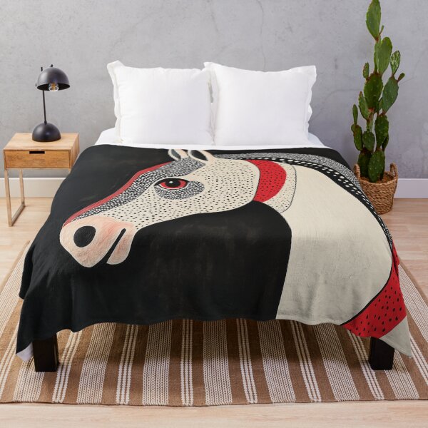 Item preview, Stylized portrait design of an Arabian horse with Gond painting patterns. designed and sold by HEMRO.