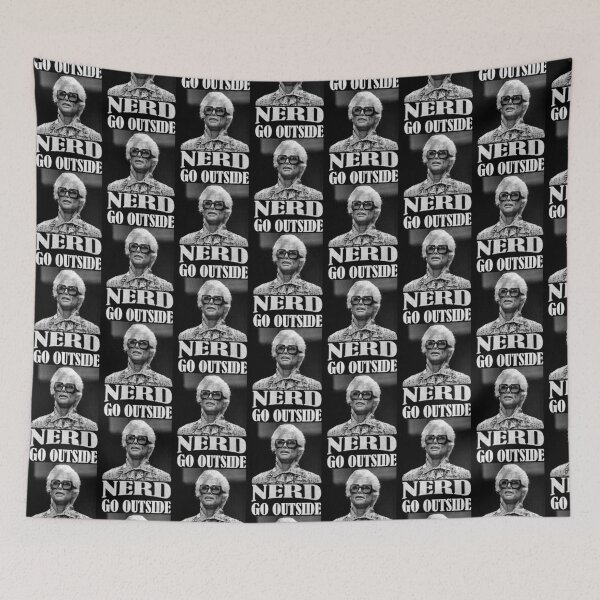 Item preview, Blackwhite Baby Billy Go Outside Nerd  designed and sold by magicalgadab.