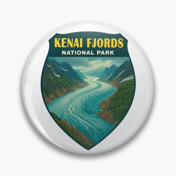 Item preview, Kenai Fjords National Park Retro Glacier Ocean Sticker designed and sold by Ismeal Von.