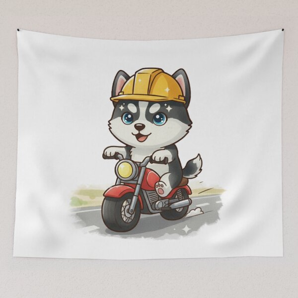 Item preview, cute husky watercolor designed and sold by MacubexArts.
