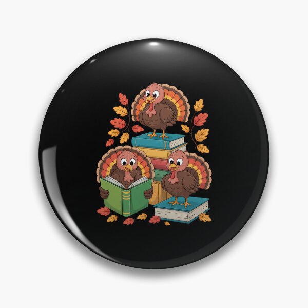 Item preview, Turkey Reading Books Fall Thanksgiving Teacher Book Lovers designed and sold by aidenpier.