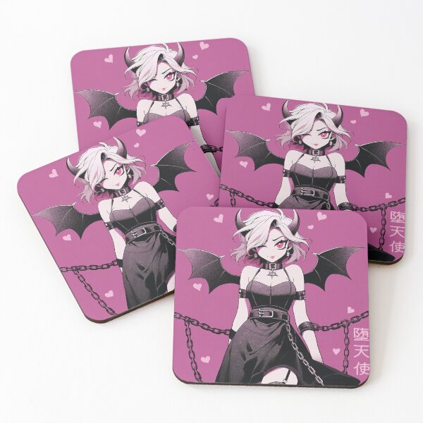 Item preview, Chained Fallen Angel Kanji Anime Girl designed and sold by bubblegoth.