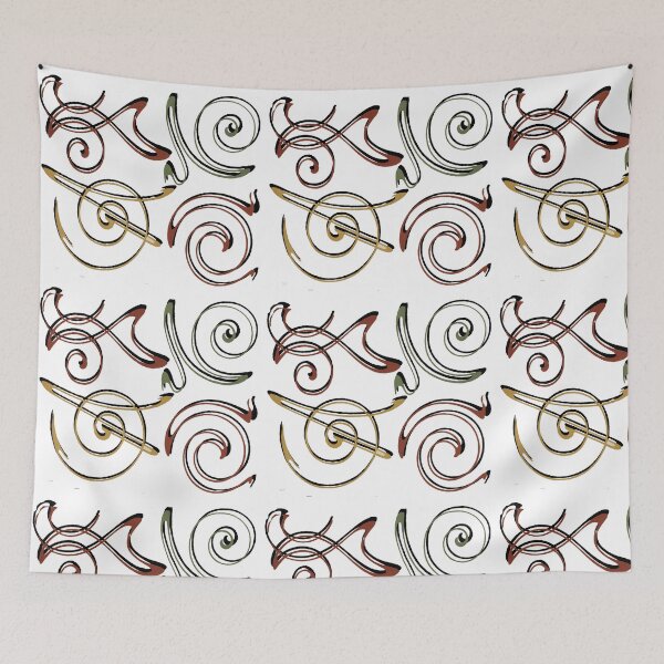 Item preview, Art Nouveau Swirls with Celtic-Inspired Borders designed and sold by SouthPrint.