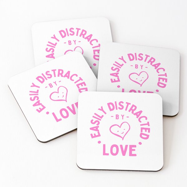 Item preview, Easily Distracted by Love – Cute Heart Typography Design designed and sold by Ching Teoh.