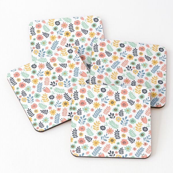 Item preview, Bright Folk Floral Seamless Pattern – Playful Hand-Drawn Flowers & Leaves in Bold Colors designed and sold by VelloomStore.