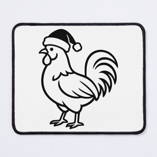 Item preview, Rooster with Santa Hat designed and sold by theartfulaspie.