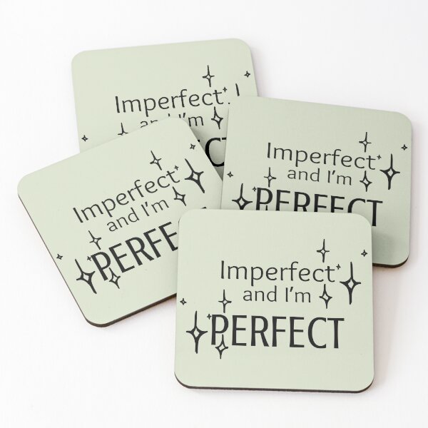Item preview, Imperfect and I’m Perfect Text – Sparkly Positive Quote Design designed and sold by Furkan Al-Gburi.