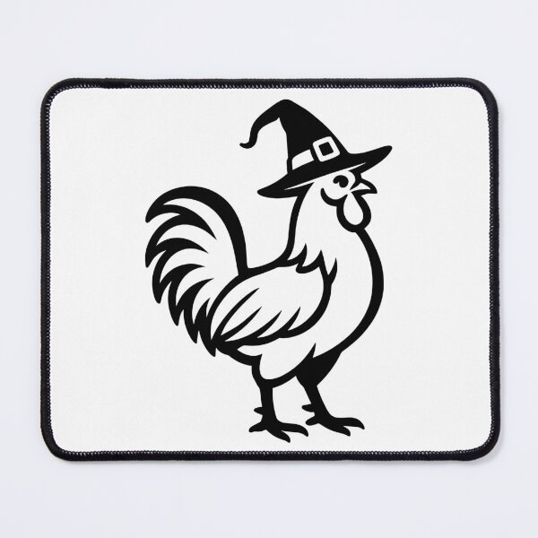 Item preview, Rooster with Witch Hat designed and sold by theartfulaspie.