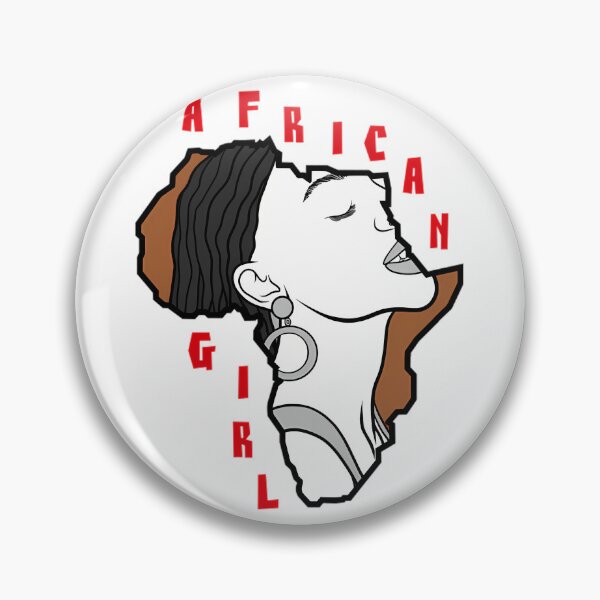 Item preview, Girl In Africa Map designed and sold by AmaaniSisters.
