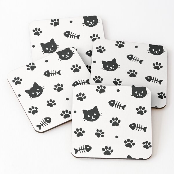 Item preview, Black & White Pet Icons Pattern designed and sold by FLATVAC STICKER.