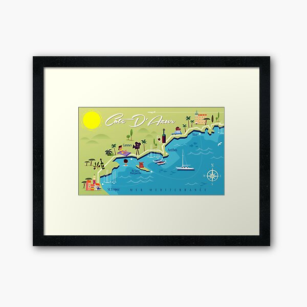 Item preview, Cote D'Azur poster designed and sold by GAGodel.