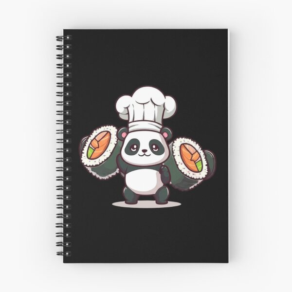 Item preview, Workout Panda Chef – Cute Chibi Panda Lifting Sushi Dumbbells | Funny Kawaii Panda Design designed and sold by ColorSplash123.
