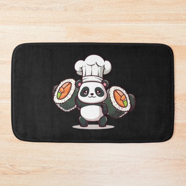 Item preview, Workout Panda Chef – Cute Chibi Panda Lifting Sushi Dumbbells | Funny Kawaii Panda Design designed and sold by ColorSplash123.