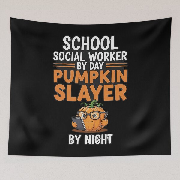 Item preview, School Social Worker Pumpkin Slayer designed and sold by elihletoriong.