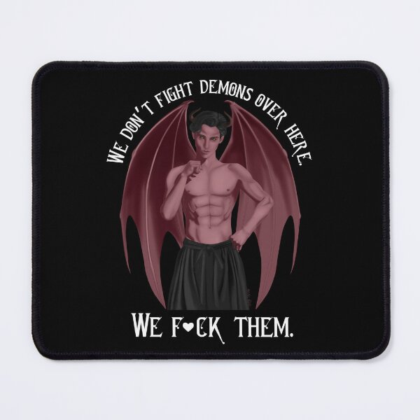 Item preview, We don’t fight demons here. We f*ck them. - for dark backgrounds designed and sold by mmrees.
