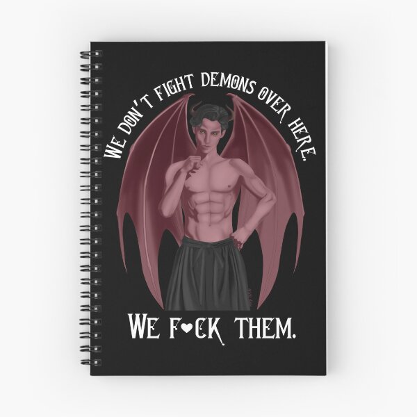 Item preview, We don’t fight demons here. We f*ck them. - for dark backgrounds designed and sold by mmrees.