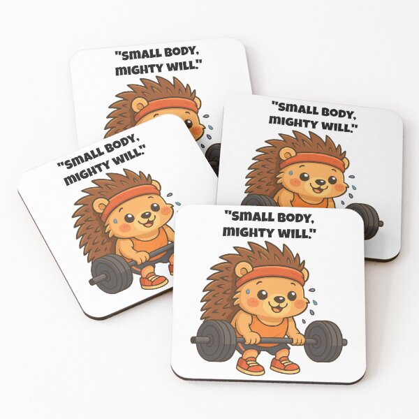 Item preview, Small Body, Big Strength – Cute Hedgehog Gym Motivation designed and sold by Latitude 1°N.