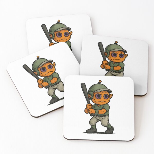 Item preview, Martian Baseball Player - Baseball Mascot designed and sold by comiclabgt.