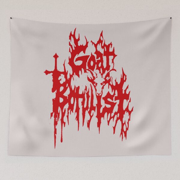 Item preview, Goat Botulist Black Death Metal Band Red On Black designed and sold by FFRMerch.