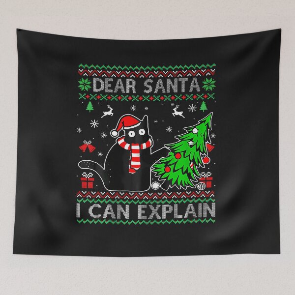 Item preview, Funny Black Cat Christmas Dear Santa I Can Explain designed and sold by WalickiTwish.