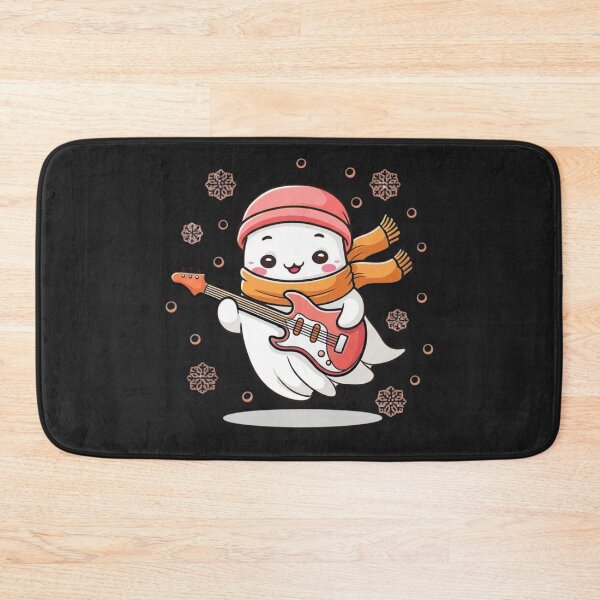 Item preview, Guitar Ghost in Snow – Cute Chibi Ghost Playing Electric Guitar | Funny Winter Kawaii Design designed and sold by ColorSplash123.