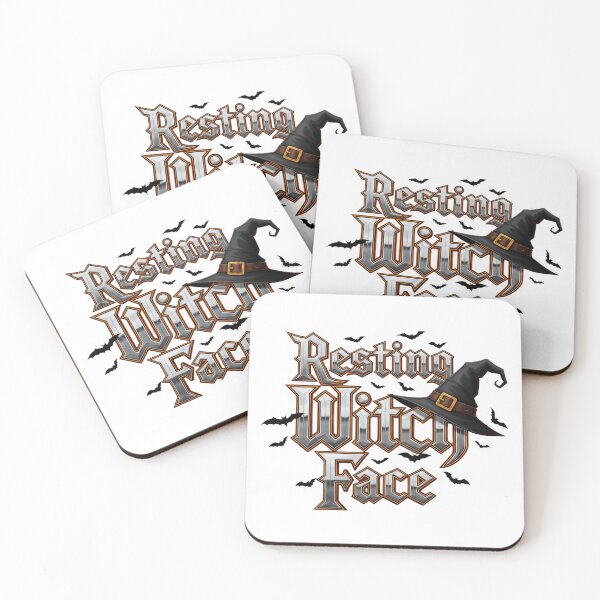 Item preview, Resting Witch Face, Funny Witch Hat Halloween Bats Typography designed and sold by Happyfreedom.
