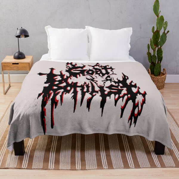 Item preview, Goat Botulist Black Death Metal Band Black On White Blood Dropshadow designed and sold by FFRMerch.