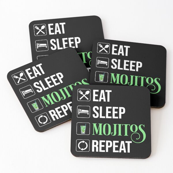 Item preview, Eat Sleep Mojitos Repeat designed and sold by Cat Lady Designs.