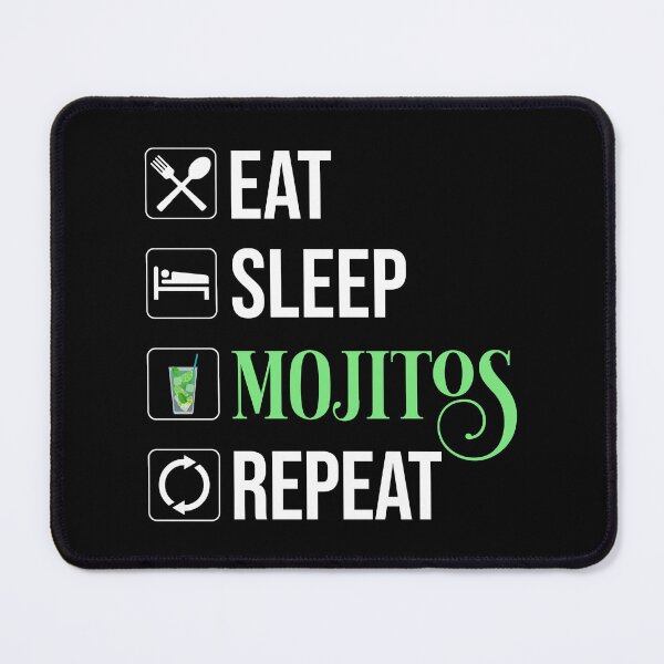 Item preview, Eat Sleep Mojitos Repeat designed and sold by Cat Lady Designs.