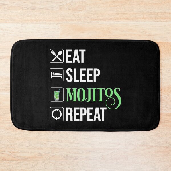 Item preview, Eat Sleep Mojitos Repeat designed and sold by Cat Lady Designs.