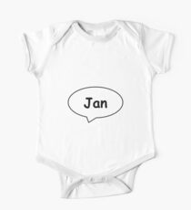 Balloon Name Jan One Piece - Short Sleeve