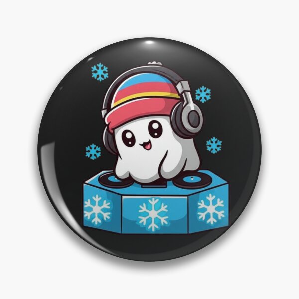 Artikelvorschau, Snow DJ Ghost – Lustiger Chibi Ghost DJ auf Schneeflocken-Plattenspielern | Cooles Winter-Kawaii-Design entworfen und verkauft von ColorSplash123.